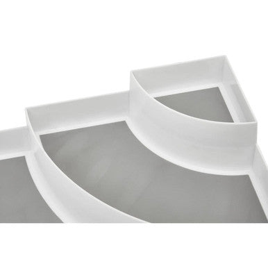 Orsina 3-Tier Corner Spice Organiser – White Kitchen Cabinet Rack
