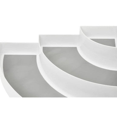 Orsina 3-Tier Corner Spice Organiser – White Kitchen Cabinet Rack