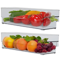 Orsina Stackable Fridge Storage Trays – Clear Plastic Organizers (Set of 2)