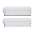 Orsina Large Fridge Storage Trays – Set of 2 Clear Stackable Bins