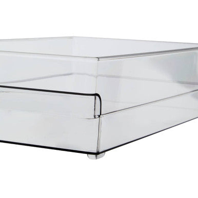 Orsina Large Fridge Storage Trays – Set of 2 Clear Stackable Bins