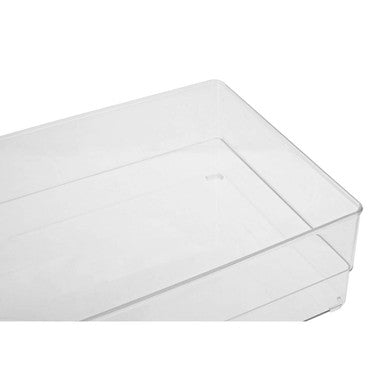 Orsina Large Fridge Storage Trays – Set of 2 Clear Stackable Bins