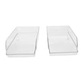 Orsina Stackable Fridge Storage Trays – Clear Plastic Organizers (Set of 2)