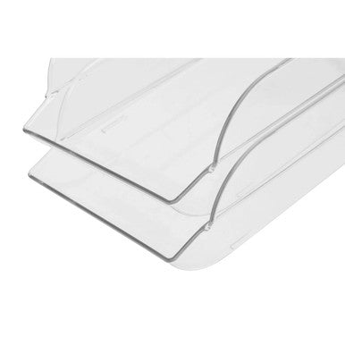 Orsina Stackable Fridge Storage Trays – Clear Plastic Organizers (Set of 2)
