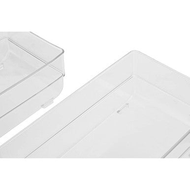 Orsina Stackable Fridge Storage Trays – Clear Plastic Organizers (Set of 2)