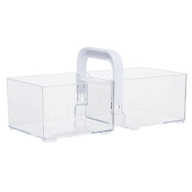 Orsina Clear Plastic Kitchen Organiser with Handle | Pantry Storage Bin