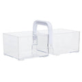 Orsina Clear Plastic Kitchen Organiser with Handle | Pantry Storage Bin