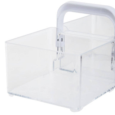 Orsina Clear Plastic Kitchen Organiser with Handle | Pantry Storage Bin