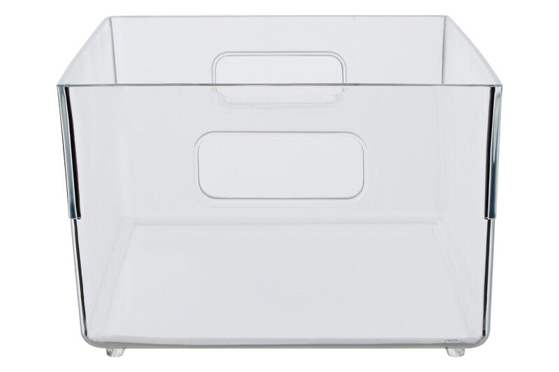 Orsina Large Clear Plastic Fridge Bin | Refrigerator Storage Organizer