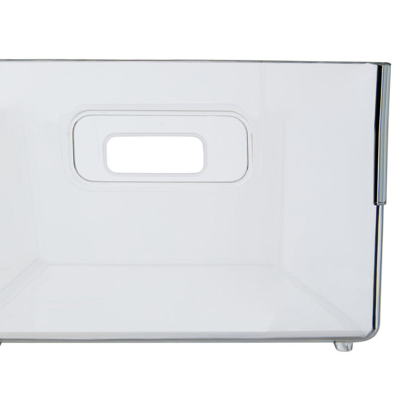 Orsina Large Clear Plastic Fridge Bin | Refrigerator Storage Organizer