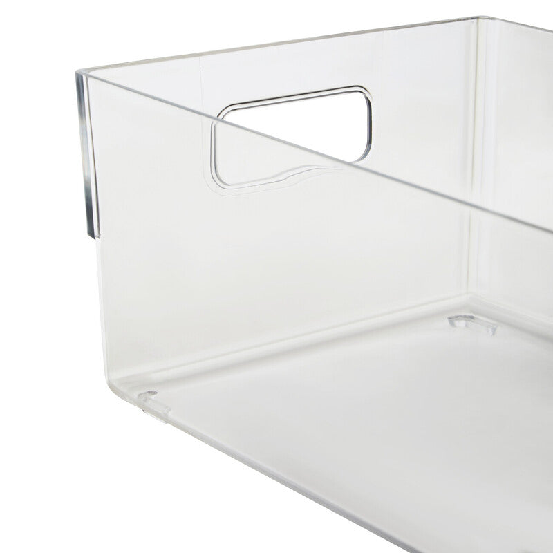 Orsina Large Clear Plastic Fridge Bin | Refrigerator Storage Organizer