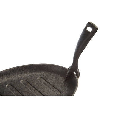Orsina Cast Iron Small Sizzler Dish with Wooden Tray and Handle