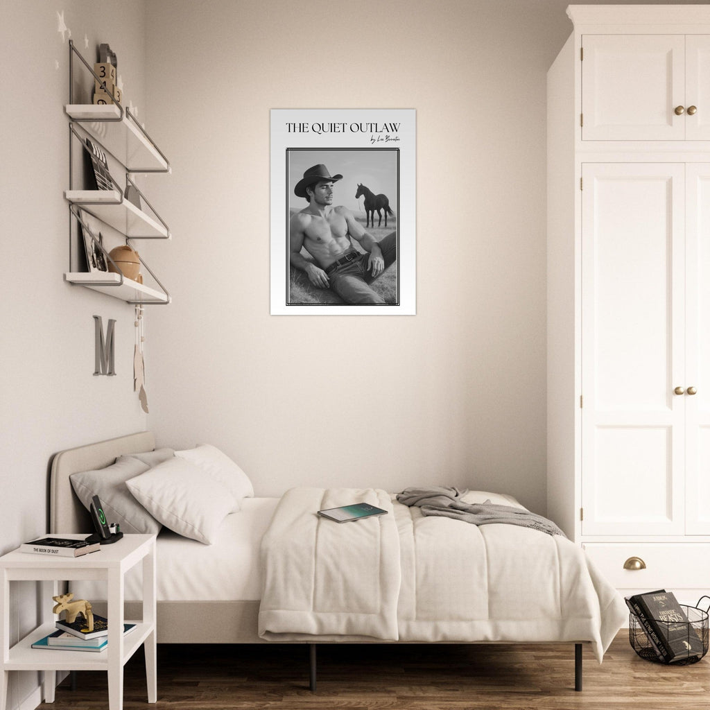 The Quiet Outlaw. Retro Cowboy Poster | 80s Western Wall Art for Home Decor