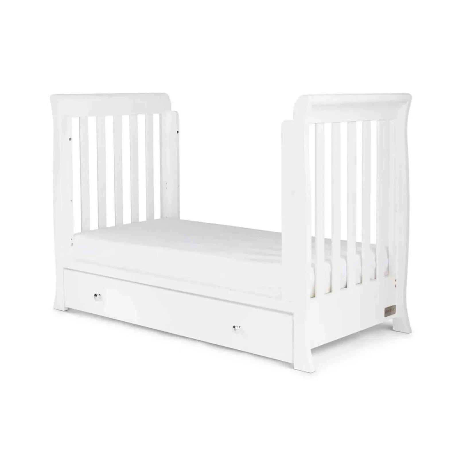 Ickle Bubba Snowdon Mini Cot Bed White - Without Mattress