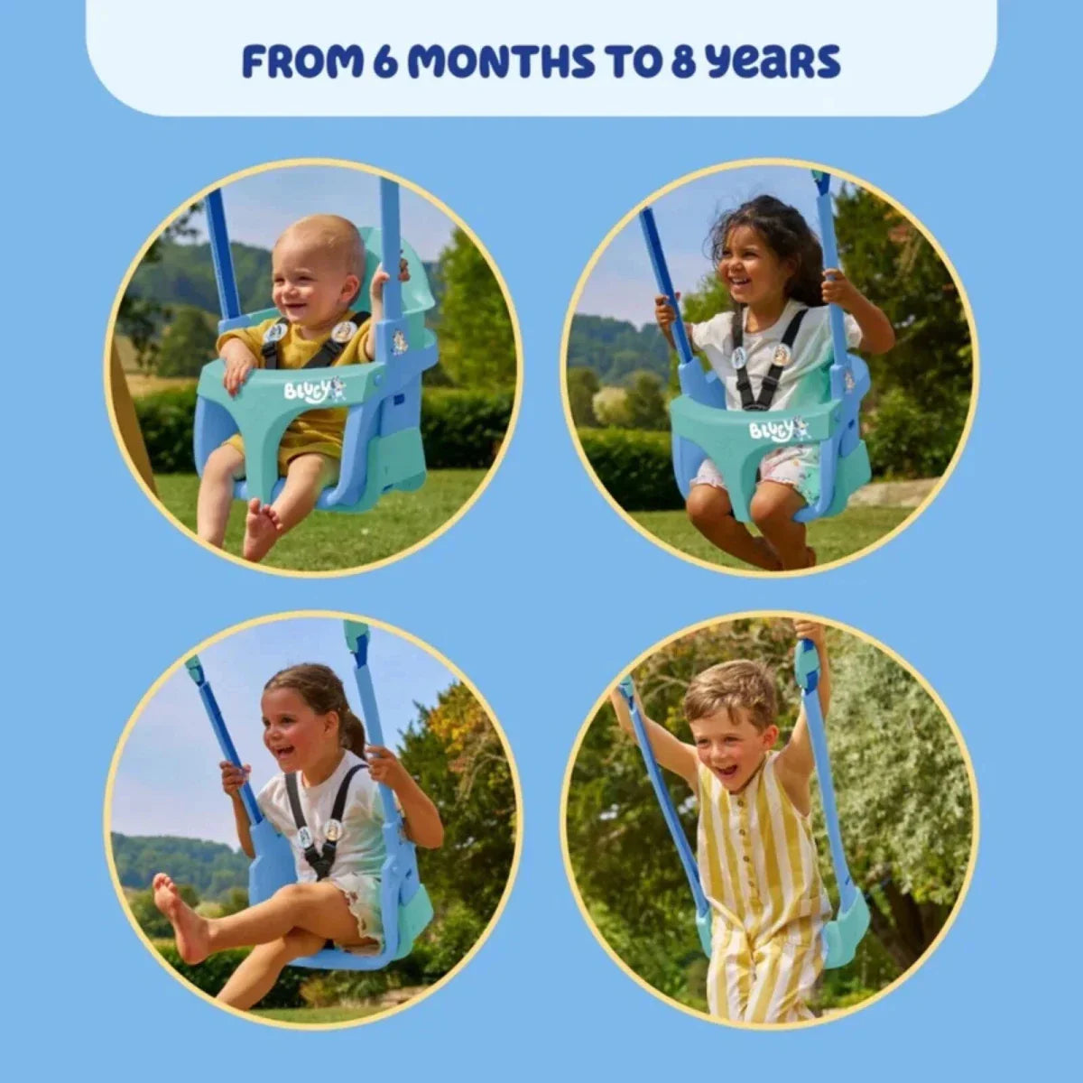 TP Metal Double Swing Set with Bluey Quadpod