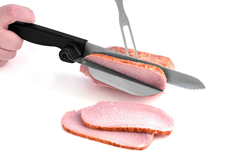 Orsina Jacques 2-Piece Carving Set – Black & Silver Meat Knife & Fork