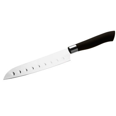 Orsina Corsico 11-Piece Stainless Steel Knife Set with Block, Black/Gold