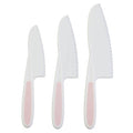 Orsina Zing Dessert and Salad Knives – Set of 3 Serrated Pastel Pink