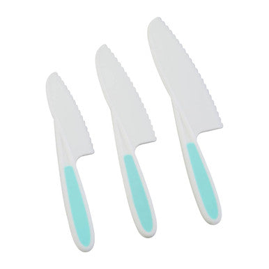 Orsina Zing Serrated Dessert and Salad Knives, Pastel Green - 3 Pack