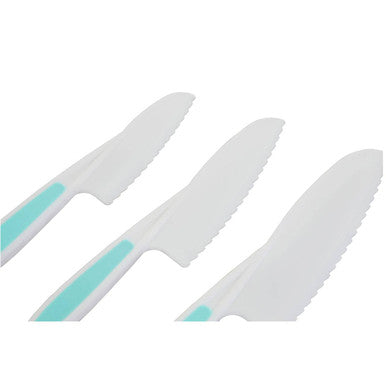 Orsina Zing Serrated Dessert and Salad Knives, Pastel Green - 3 Pack