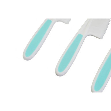 Orsina Zing Serrated Dessert and Salad Knives, Pastel Green - 3 Pack