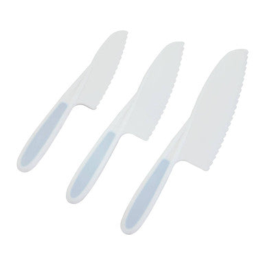 Orsina Zing Set of 3 Serrated Salad and Dessert Knives – Pastel Blue