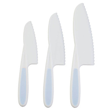 Orsina Zing Set of 3 Serrated Salad and Dessert Knives – Pastel Blue