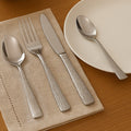 Orsina Martello Hammered 24 Piece Cutlery Set | Stainless Steel