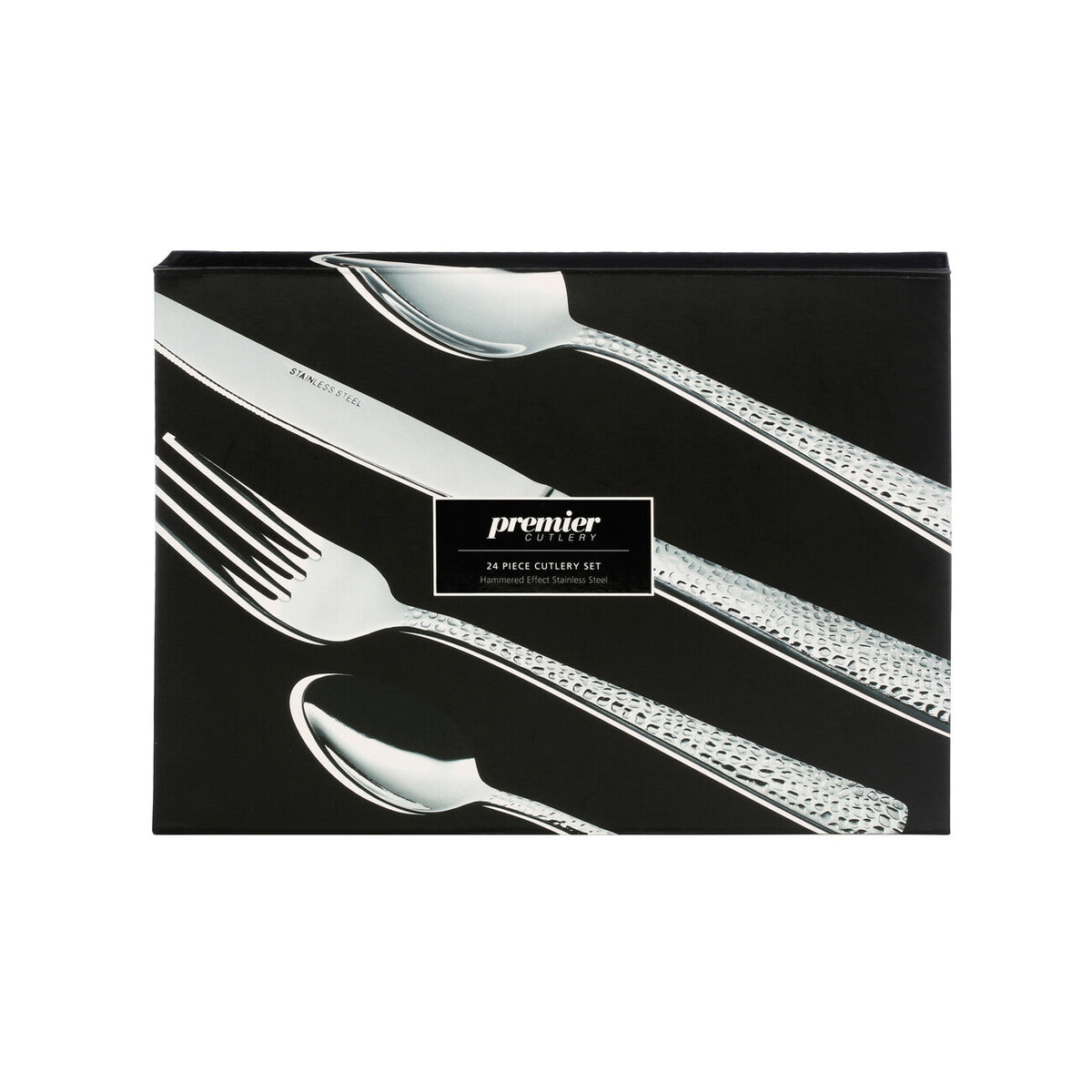 Orsina Martello Hammered 24 Piece Cutlery Set | Stainless Steel