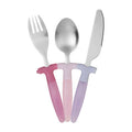 Orsina Kai Children's 3-Piece Pink Cutlery Set | Stainless Steel