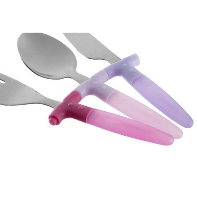 Orsina Kai Children's 3-Piece Pink Cutlery Set | Stainless Steel