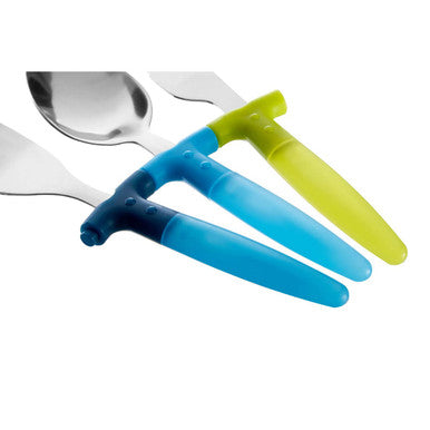 Orsina Kai Childrens 3 Piece Cutlery Set – Blue & Green Stainless Steel