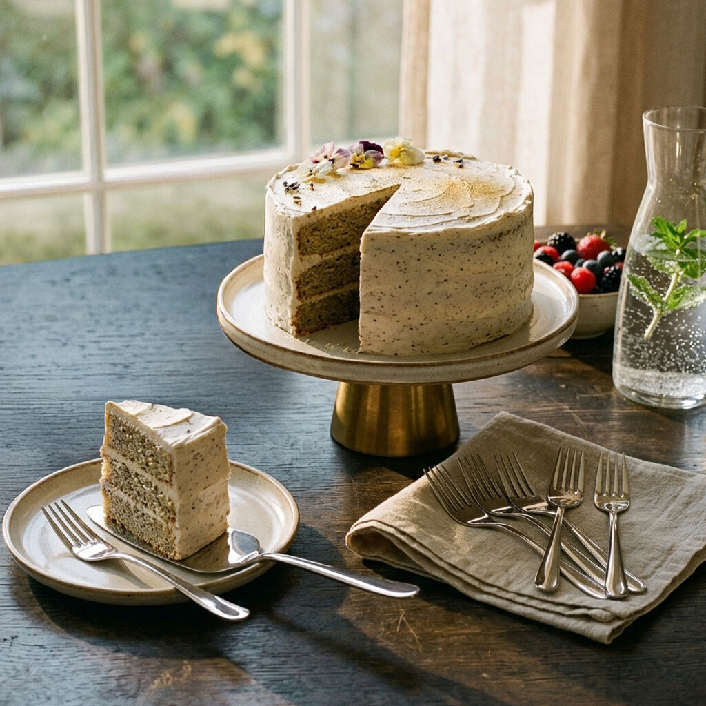 Orsina Hallie Stainless Steel Cake Serving Set | 7-Piece Silver Set