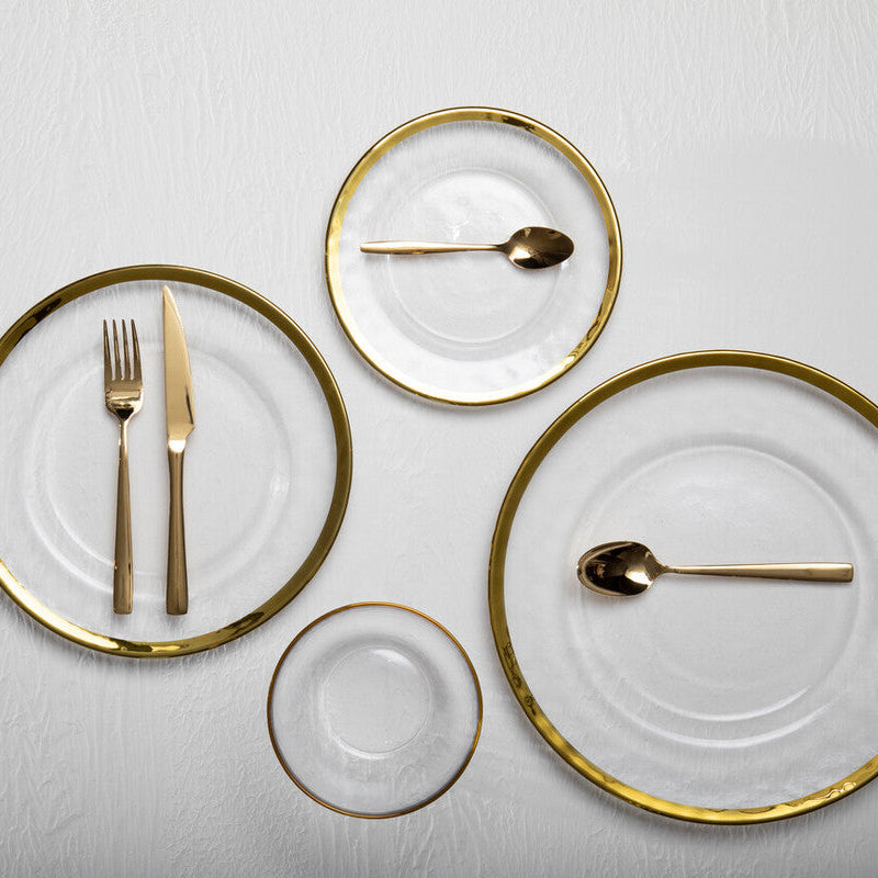 Orsina Avie Glow 16-Piece Gold Cutlery Set | Stainless Steel Flatware