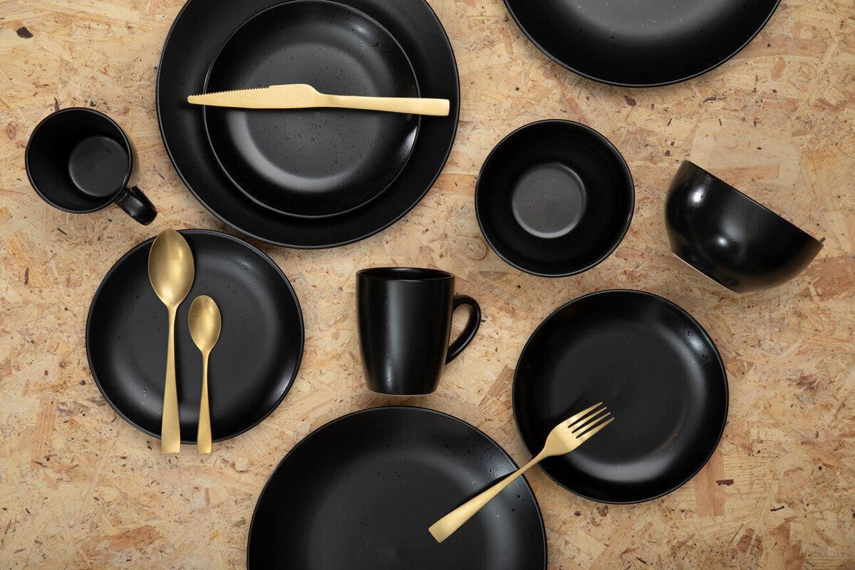 Orsina Avie Glow 16-Piece Gold Cutlery Set | Stainless Steel Flatware