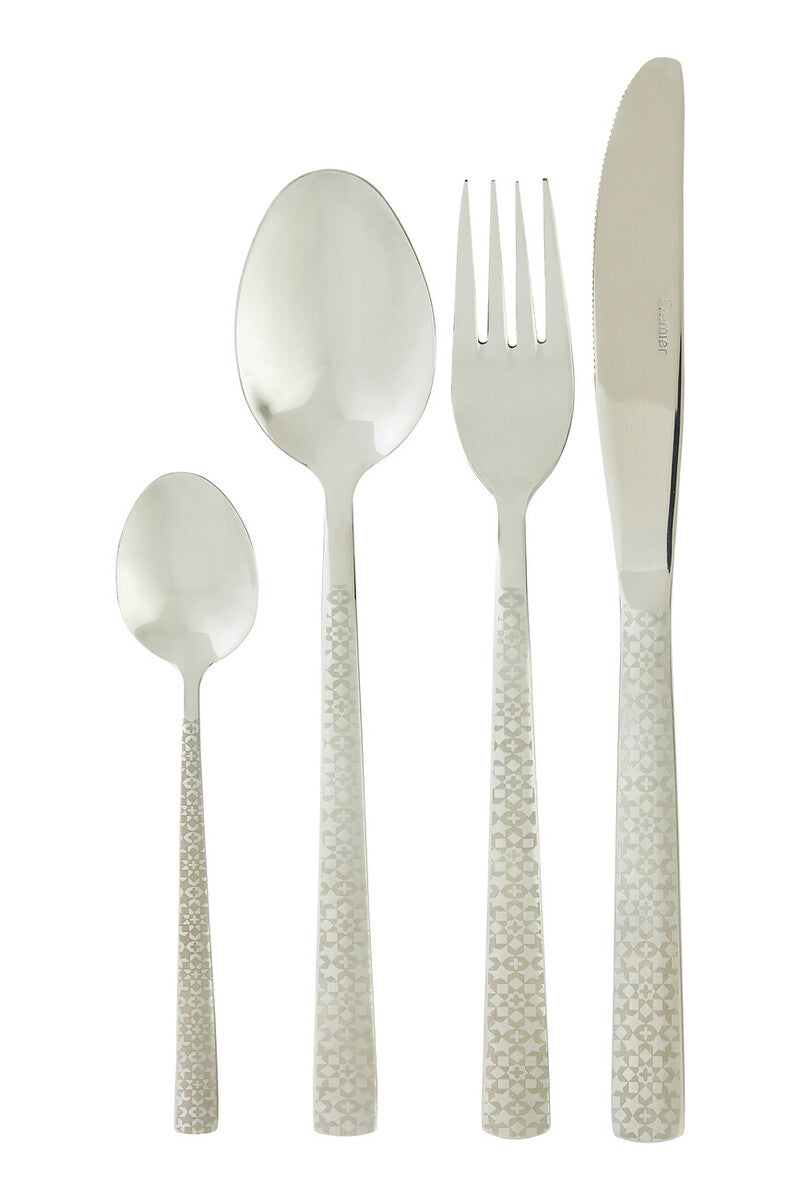 Orsina Avie Casablanca 16-Piece Stainless Steel Cutlery Set | Silver
