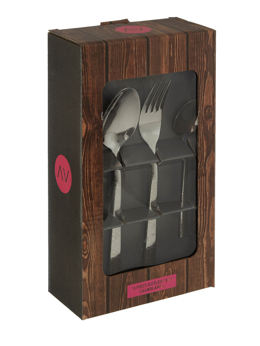 Orsina Avie Casablanca 16-Piece Stainless Steel Cutlery Set | Silver