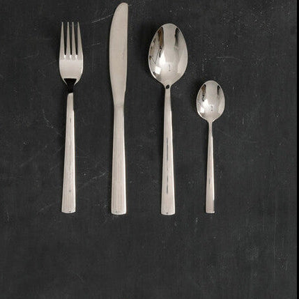 Orsina Avie 16 Piece Cutlery Set – Etched Deco Silver Flatware