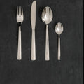 Orsina Avie 16 Piece Cutlery Set – Etched Deco Silver Flatware