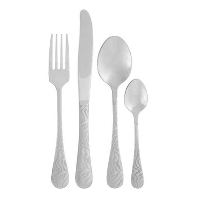 Orsina Avie 16-Piece Zebra Cutlery Set – Stainless Steel Flatware