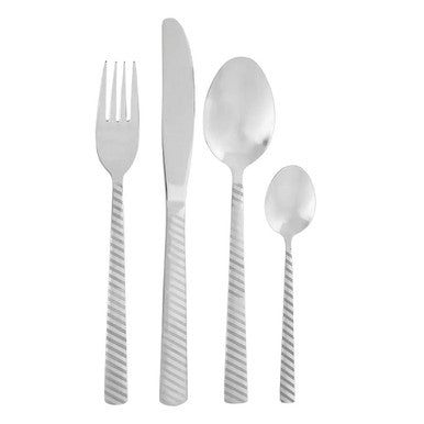Orsina Avie Candy 16-Piece Cutlery Set – Stainless Steel Silver Flatware