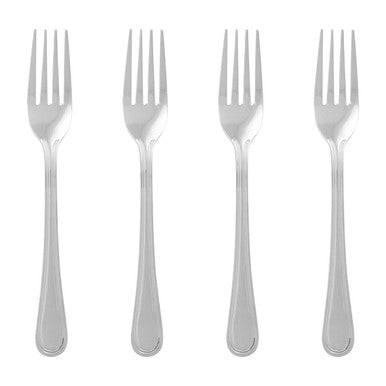 Orsina Classic Silver Stainless Steel Forks – Set of 4 Dining Utensils