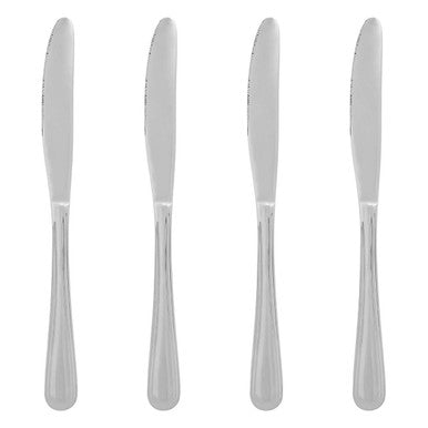 Orsina Stainless Steel Dining Knives – Set of 4 Polished Silver Knives