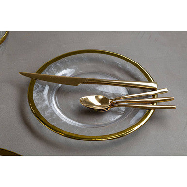 Orsina Modern Retro 16-Piece Gold Stainless Steel Cutlery Set