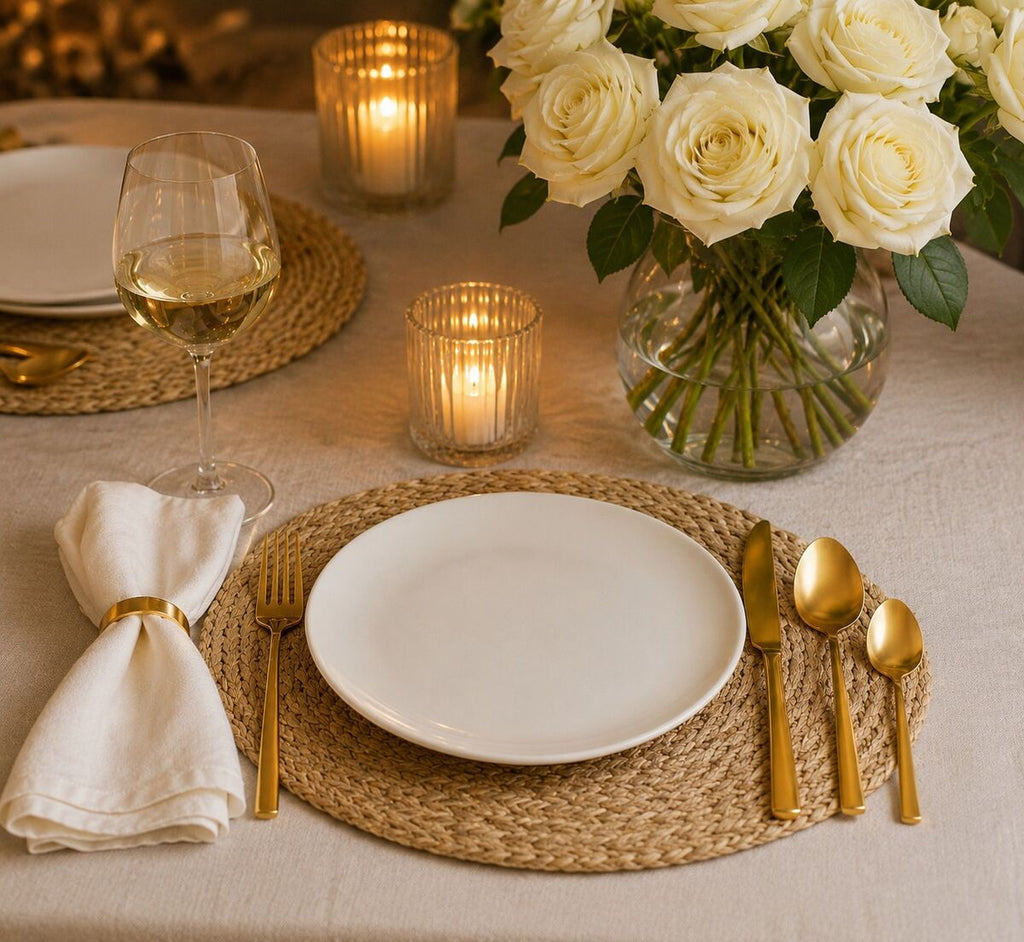 Orsina Modern Retro 16-Piece Gold Stainless Steel Cutlery Set