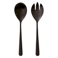Orsina Matt Black Stainless Steel Salad Servers – 2 Piece Serving Set