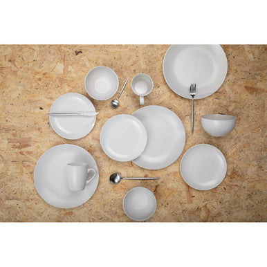 Orsina Modern Retro 16-Piece Matte Silver Stainless Steel Cutlery Set