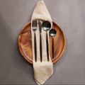 Orsina Matte Black Cutlery Set – 16 Piece Stainless Steel Flatware