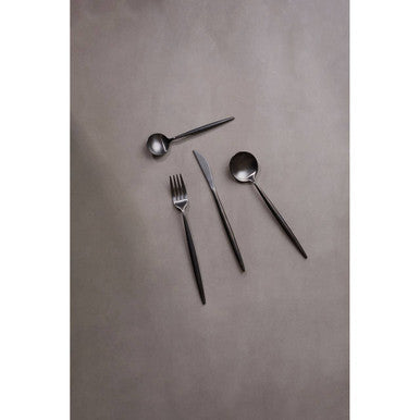 Orsina Matte Black Cutlery Set – 16 Piece Stainless Steel Flatware
