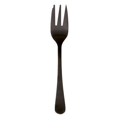 Orsina Modern Retro Cake Forks - Set of 6 Matte Black Stainless Steel
